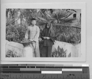 A wedding couple at Soule, China, 1935