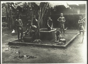 Udipi. Life in the boarding school. Washing clothes