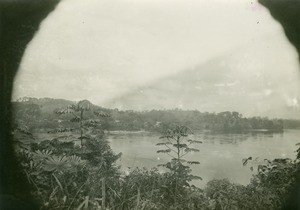 Mission station along the Ogooue river, in Gabon