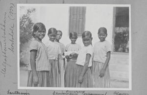 South India. Pupils at Melpattambakkam Girl's Boarding School, 1939