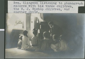 C. C. Klingman Listening to the Phonograph, Tokyo, Japan, ca.1908-1913