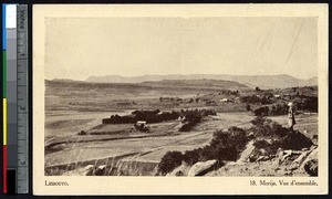 Missionary overlooks the valley, Morija, Lesotho, ca.1900-1930