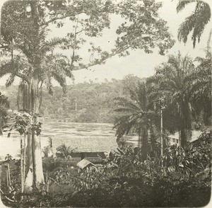 Mission station along the Ogooue river, in Gabon