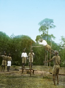 Pole Vaulting, Abiriba School, Calabar, Nigeria, ca. 1930-1940