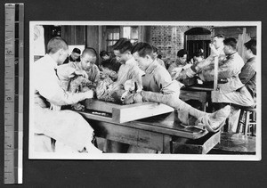 Working in anatomy lab, Chengdu, Sichuan, China, ca.1934