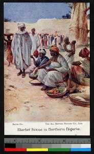Fruit vendors at a market, Nigeria, ca.1920-1940