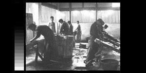 Tanning skins, Chengdu, Sichuan, China, ca.1939