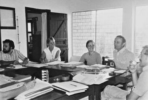 Bangladesh. Conference for DSM missionaries, 1981. From left to right: Morten Larsen, Tove Vift