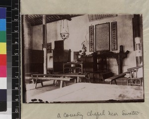 Interior of church near Shantou, China, ca. 1888-1906