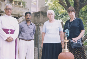 Tiruvannamalai, Tamil Nadu, South India. Dedication of the Dialogue Centre Quo Vadis, 2003. Fro