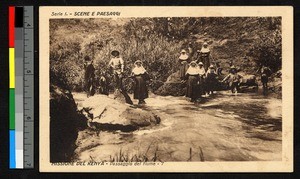 Crossing a river, Kenya, ca.1920-1940