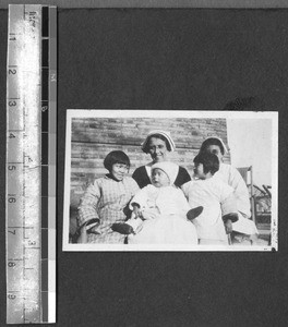 Nurse with children, Shanghai, China, ca.1925