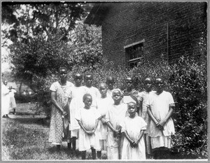 Girls at the mission house, Arusha, Tanzania, 1928