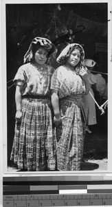 Portrait of two women wearing traditional clothing, Guatemala, ca. 1946