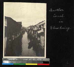 Canal in Shaoxing, Zhejiang, China, ca. 1885