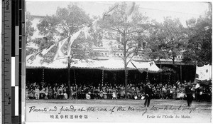 Parents and friends at the races of the Morning Star School, Tokyo, Japan, ca. 1920-1940