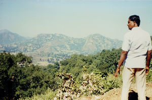 East Jeypore, Orissa, India. Labonyo Palo from Rayagada enjoying a beautiful view of the Miraba