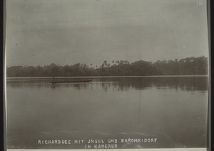 Lake Richard with island and Barombi village (Cameroon)