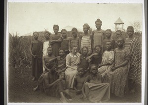 Schoolgirls in Bamum with Miss Wuhrmann