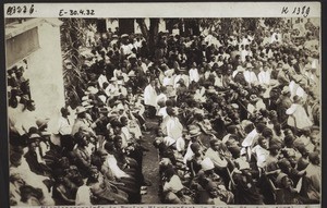 Mission congregation in the open air. Basel Mission festival in Bonaku, 21st April 1907