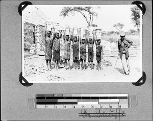 Girls carrying bricks, Nyasa, Tanzania, 1938