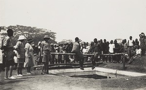 Sports at L.C, pillow fight, Nigeria, 1932