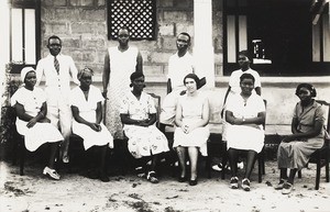 Hospital staff at Ama Achara, Nigeria, ca. 1938