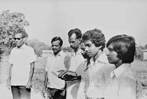 Bangladesh Lutheran Church/BLC, October 1981. An evangelist team gathering ahead of departure t