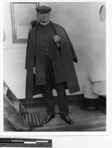 Bishop James A. Walsh, MM on a ship to Hong Kong, China, 1917