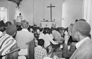 Installation of a pastor at Kigoma, Tanzania, 1986