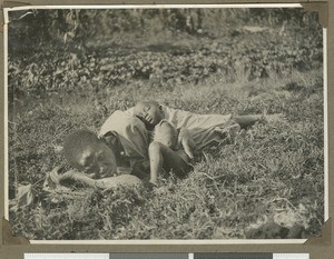Kanja who suffers from leprosy, Chogoria, Kenya, ca.1933