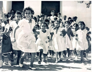 Girls in primary school at Crater in Aden, Yemen