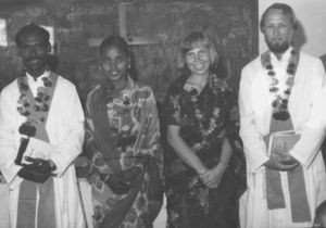 Saraswatipur, Bangladesh Lutheran Church/BLC. The new pastors with wives after the ordination