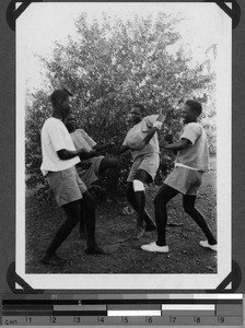 Seminarists playing football, Unyamwezi, Tanzania