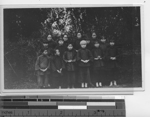 Sisters and girls at school in Wuzhou, China, 1933