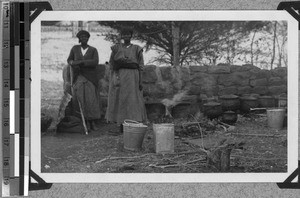 Cooking maize for the school concert, South Africa East