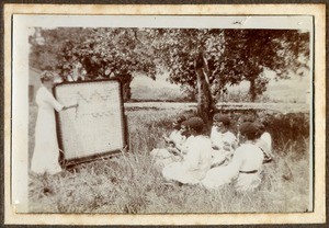 Sewing lesson at Adams Mission Station, KwaZulu-Natal, South Africa, ca.1900