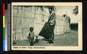 Man with drum, Congo, ca.1920-1940