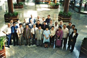 International Mekong Consultation, Bangkok, June 2002. The assembled Mekong delegation