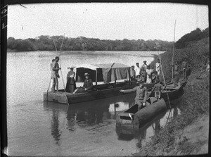 Landing stage on the Great Usutu, Mozambique, ca. 1901-1907