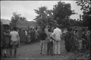 Open-air service in a Fon village