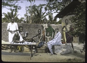 In front of the mission hospital in Aburi