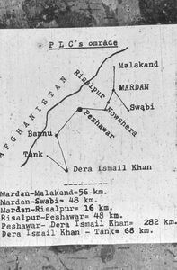 Sketch map over the PLC area (Pakistani Lutheran Church). The church was founded in 1955 by the