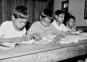 Danish Santal Mission, Bangladesh. Pupils at the Saraswatipur Boarding School, 1983