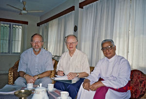 Arcot Lutheran Church, Tamil Nadu, South India. Rev. Lars Mandrup (left) and Jørgen Nørgaard Pe