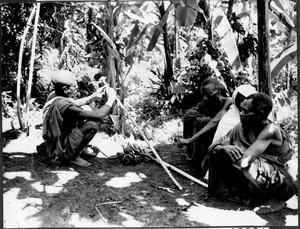 Instruction of men amongst the Chaga, Tanzania, ca.1913-1938