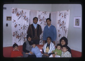 Family inside their home