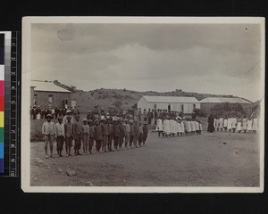 Group portrait of staff and students, Mfantsipim School, Ghana, ca. 1910