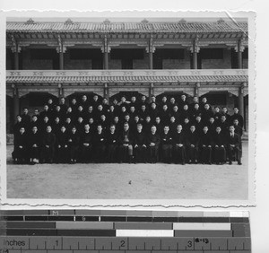 Faculty and students at regional seminary at Hong Kong, China, 1937