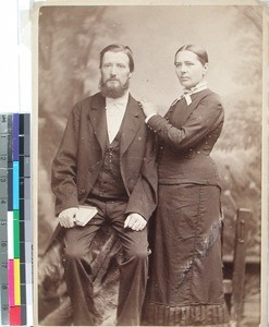 Reinert Larsen Aas and his wife Ingeborg, Morondava, Madagascar, 1882-1883